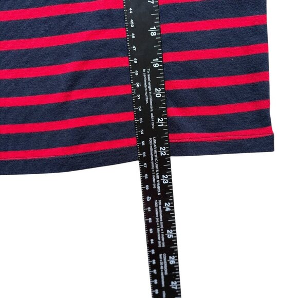 Women's Chaps SS striped Tee with Button Accents Size XL - Picture 6 of 7